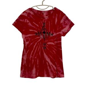 Goth Mom Pink Tie Dye Short Sleeve Shirt  ALStyle